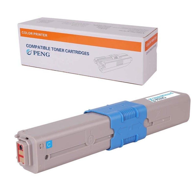 PENG Kuncheng Compatible Toner Cartridge for Oki C332dn C332 MC363dn MC363 Replacement for 46508703 Cyan 3,000 Pagesï¼ˆ1PACK - Image 2